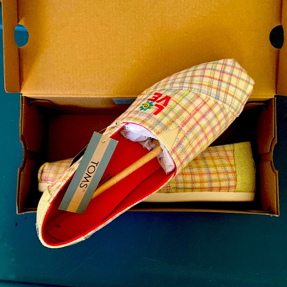 TOMS Alpargata Natural Summer Plaid Live